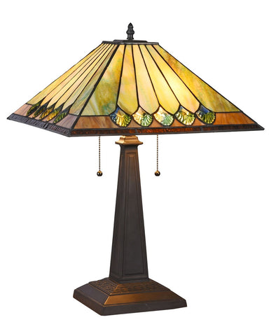 Arts & Crafts Graham Stained Glass Table Lamp