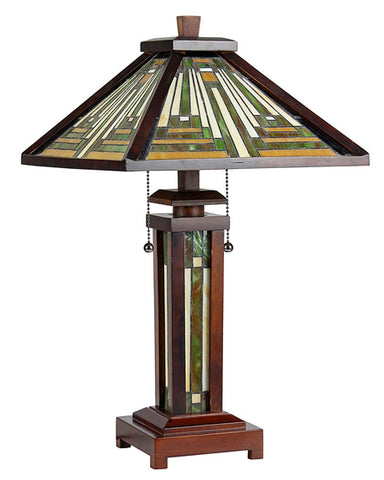 Arts & Crafts Innes Table Lamp with Lighted Base