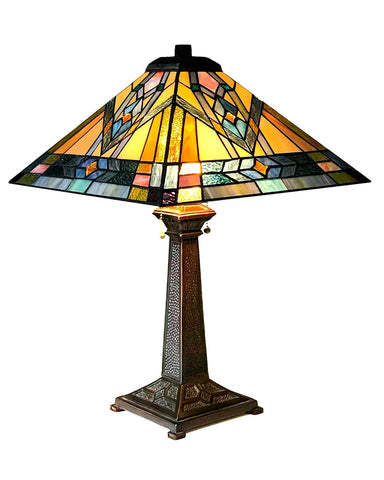 Arts & Crafts Michael Stained Glass Table Lamp