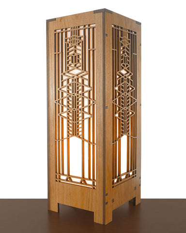 Frank Lloyd Wright Robie Art Glass Lightbox Accent Lamp