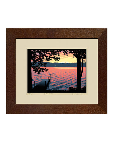 Laura Wilder Lake View Matted Framed Giclée Print