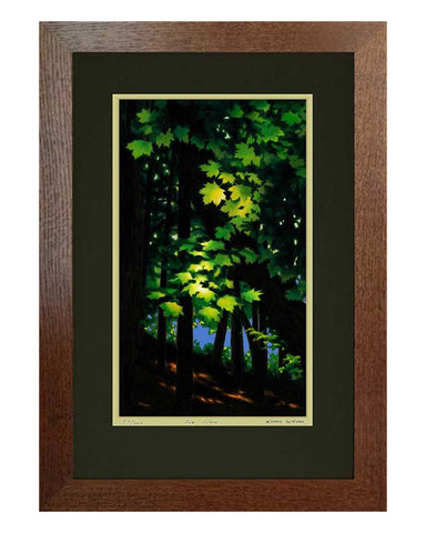 Laura Wilder Leaf Glow Matted Framed Giclée Print