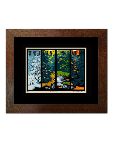 Laura Wilder Seasons IV Matted Framed Giclée Print