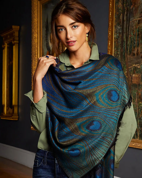 Louis C. Tiffany Peacock Feather Shawl - Metropolitan Museum  display picture 3