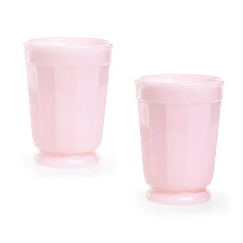 Mosser Glass Set of Two Tuscan Pink Panel Tumblers