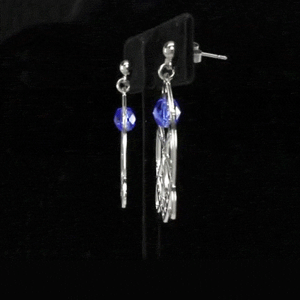 Sullivan Stock Exchange Earrings with Sapphire Blue Bead