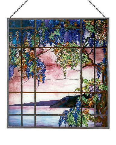 Tiffany View of Oyster Bay Stained Glass Panel