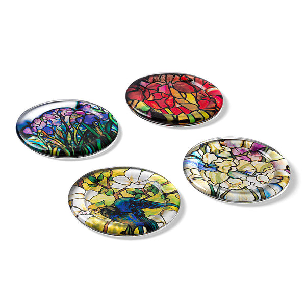 Louis C. Tiffany Stained-Glass Coasters | ArchitectGiftsPlus
