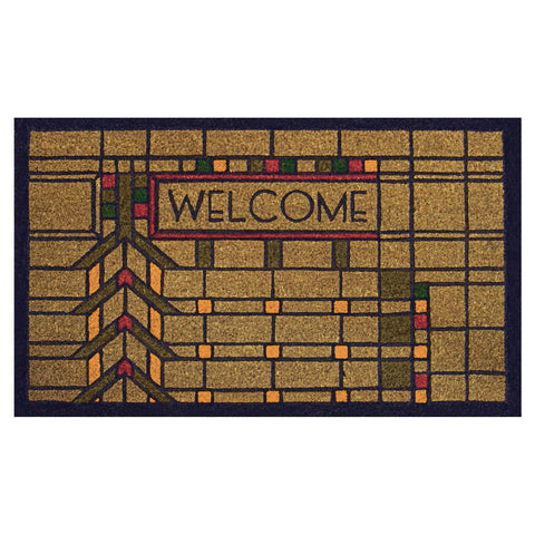 Frank Lloyd Wright Colored Martin House Welcome Doormat