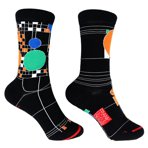Frank Lloyd Wright Coonley Playhouse Socks Black