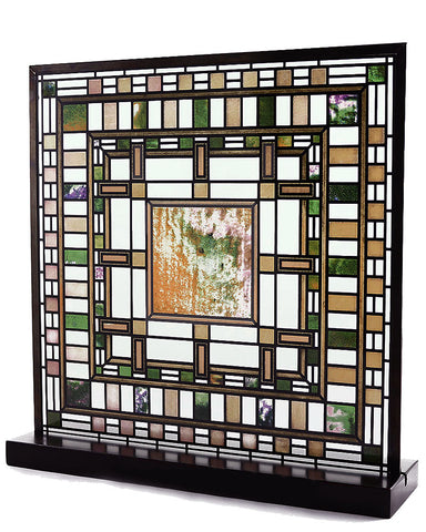 Frank Lloyd Wright Martin House Pier Cluster Laylight Glass Panel