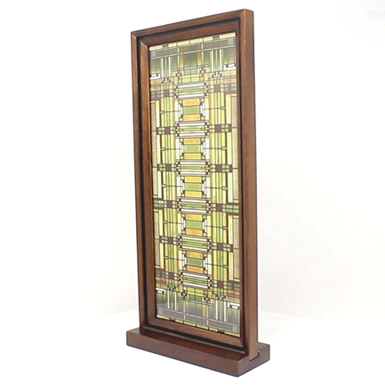 Frank Lloyd Wright Oak Park Skylight Stained Glass Wood Framed