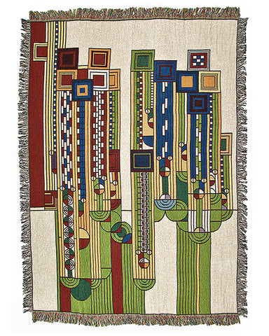 Frank Lloyd Wright Saguaro Tapestry Throw