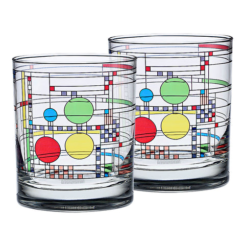 Frank Lloyd Wright Coonley Playhouse DOF Glasses (Set of 2)
