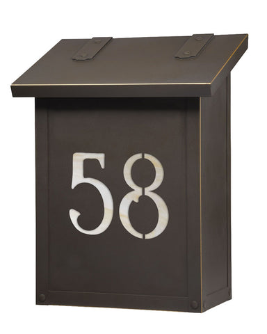 Prairie Brass Custom Numbered Vertical Mailbox