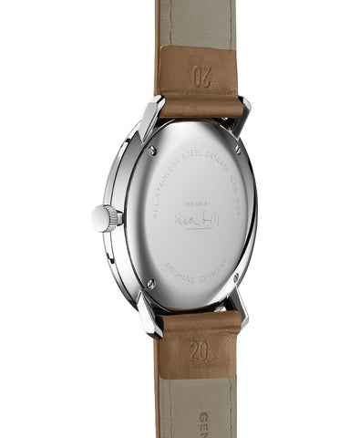 Junghans Max Bill Quartz Watch 041/4562.04 White/Tan Leather