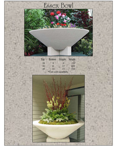 Essex Bowl Medium Planter Vase With Feet Info