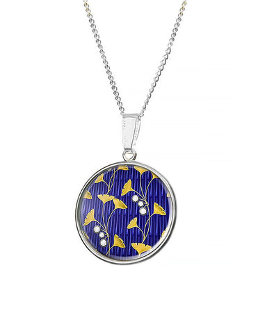 Fabergé Ginkgo Leaf Pendant Necklace