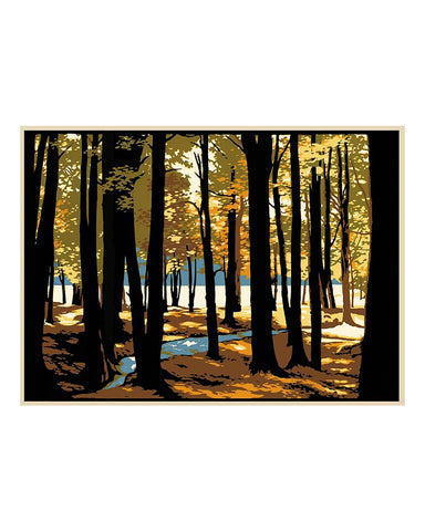 Laura Wilder Lakeside Wood Limited Edition Matted Framed Giclée Print Image Only