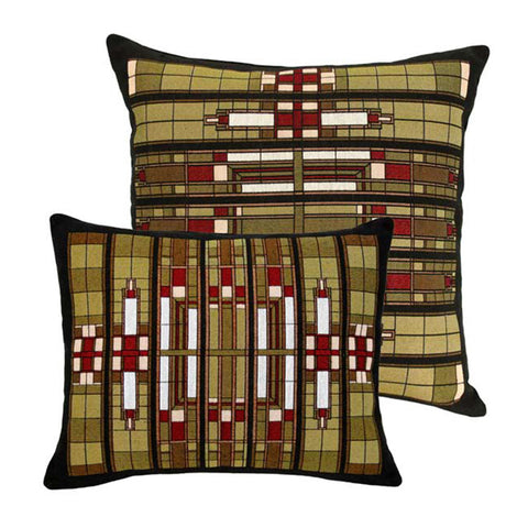Louis Sullivan Skylight Tapestry Lumbar Pillow and Square Pillow