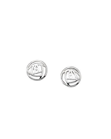 Charles Rennie Mackintosh Rose Sterling Silver Stud Earrings 0.25"