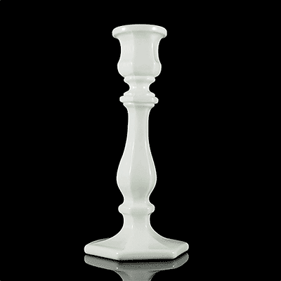 Mosser Glass 7.5" Candlestick - White 360