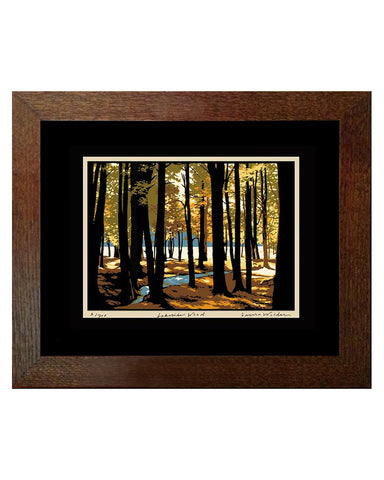 Laura Wilder Lakeside Wood Limited Edition Matted Framed Giclée Print