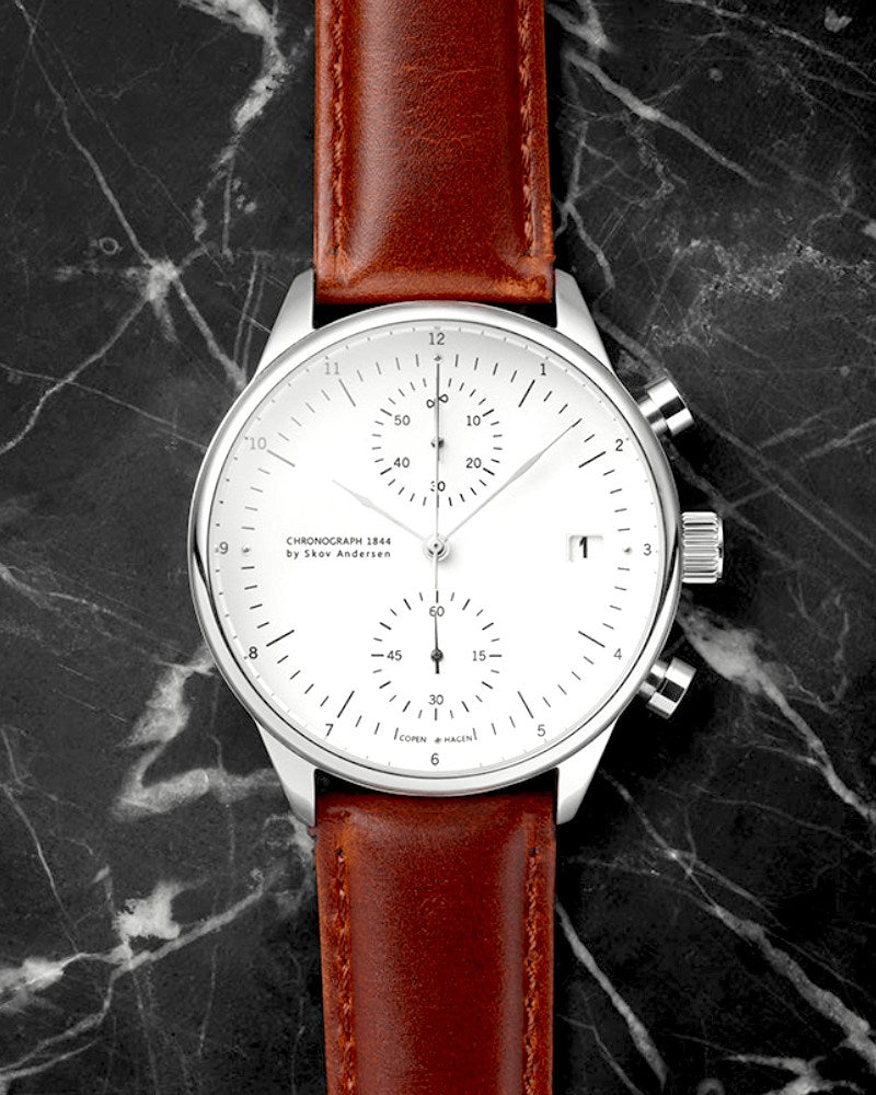 AV86 1844 Chronograph Steel / White Watch | ArchitectGiftsPlus