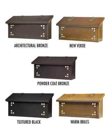 American Craftsman Brass Horizontal Mailbox