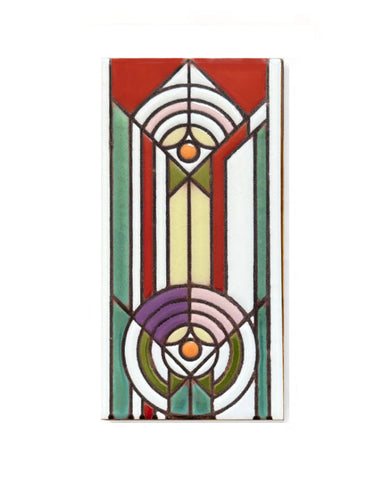 Carly Quinn Frank Lloyd Wright April Showers Ceramic Art Tile 6"x 3"