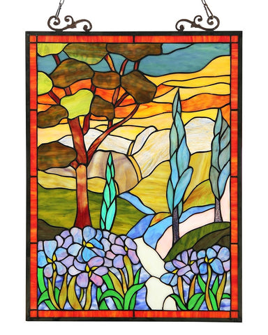 Arts and Crafts Almos Stained Glass Panel