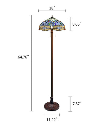 Arts & Crafts Dragonfly Floor Lamp