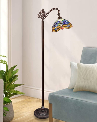 Arts & Crafts Dragonfly Reading Floor Lamp