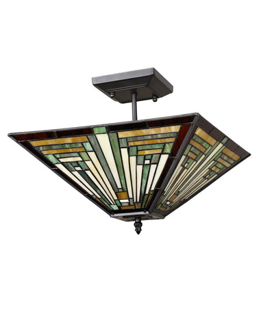 Arts & Crafts Innes 2 Semi-Flush Ceiling Fixture