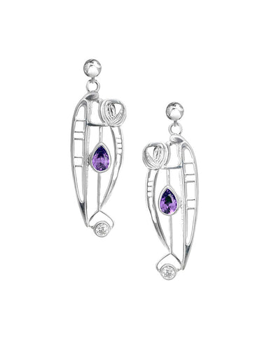 Charles Rennie Mackintosh Catherine Sterling Silver Earrings
