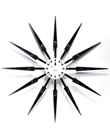 Starburst Midcentury Modern Clock Back
