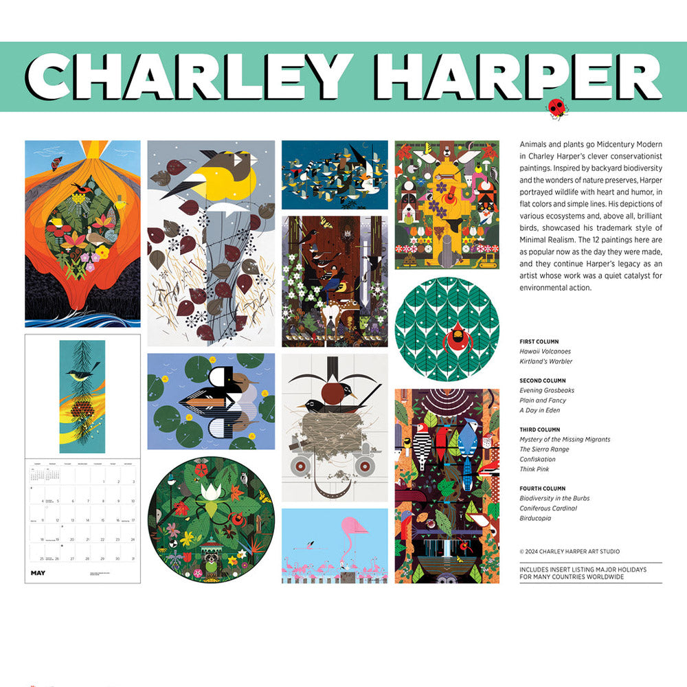 Charley Harper Engagement Calendar 2025