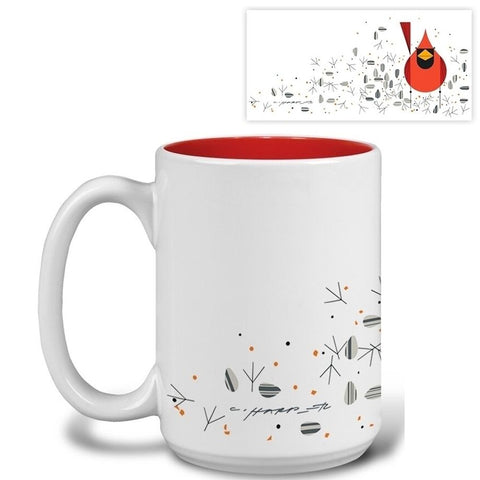 Charley Harper Cardinal and Seeds Mug