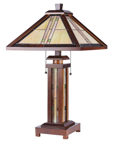 Arts & Crafts Earle Stained Glass Table Lamp