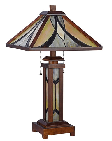 Arts & Crafts Gordon Table Lamp with Lighted Base