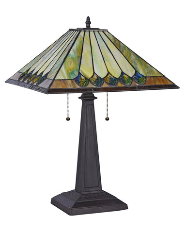 Arts & Crafts Graham Stained Glass Table Lamp