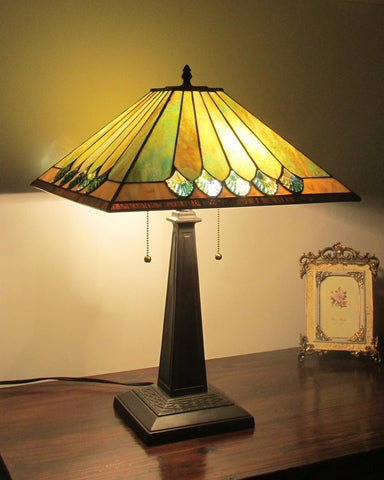 Arts & Crafts Graham Stained Glass Table Lamp