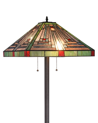 Arts & Crafts Innes 2 Stained Glass Floor Lamp