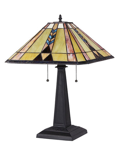 Arts & Crafts Kent Stained Glass Table Lamp