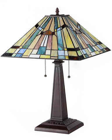 Arts & Crafts Kinsey Stained Glass Table Lamp