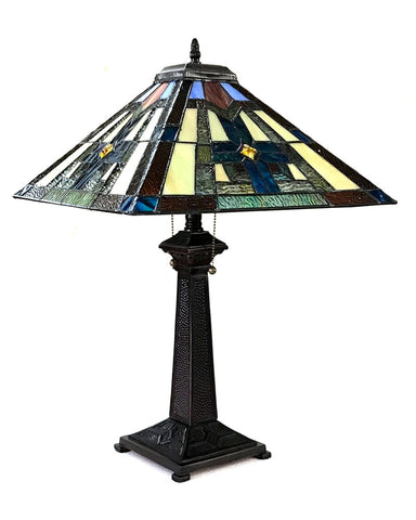 Arts & Crafts Taite Stained Glass Table Lamp