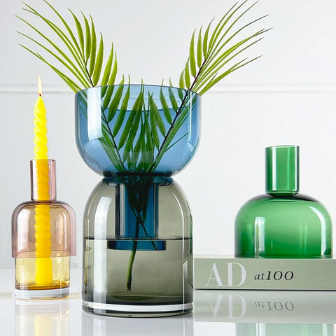 Cloudnola Flip Glass Vase - Green and Gray