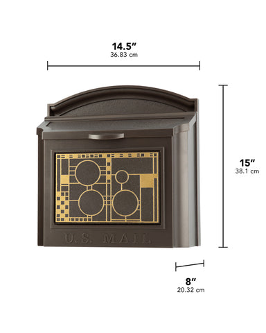 Frank Lloyd Wright Locking Wall Mailbox Dimensions