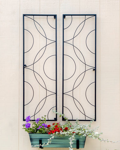 Circulus Wrought Iron Trellises (Set of 2)