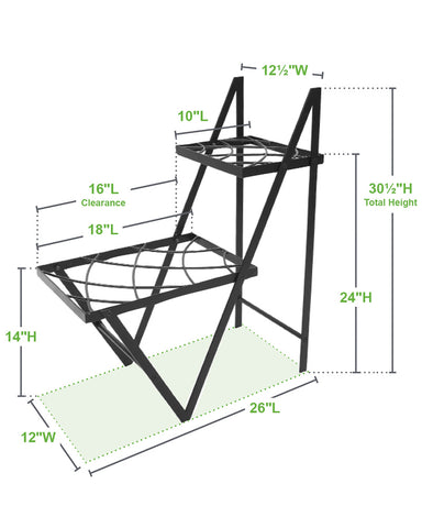 Duet Wrought Iron Plant Stand